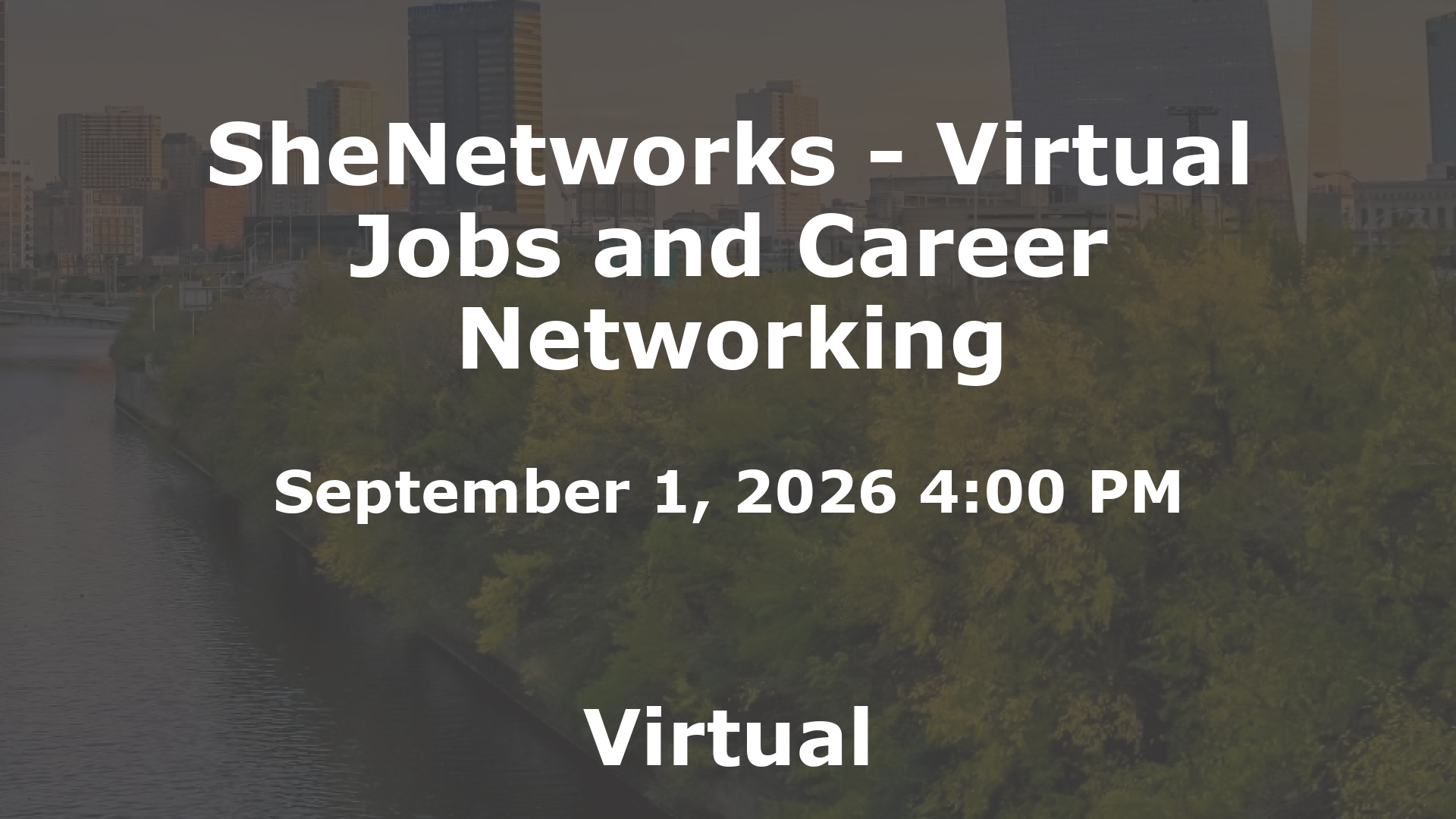 SheNetworks - Virtual Jobs and Career Networking event image
